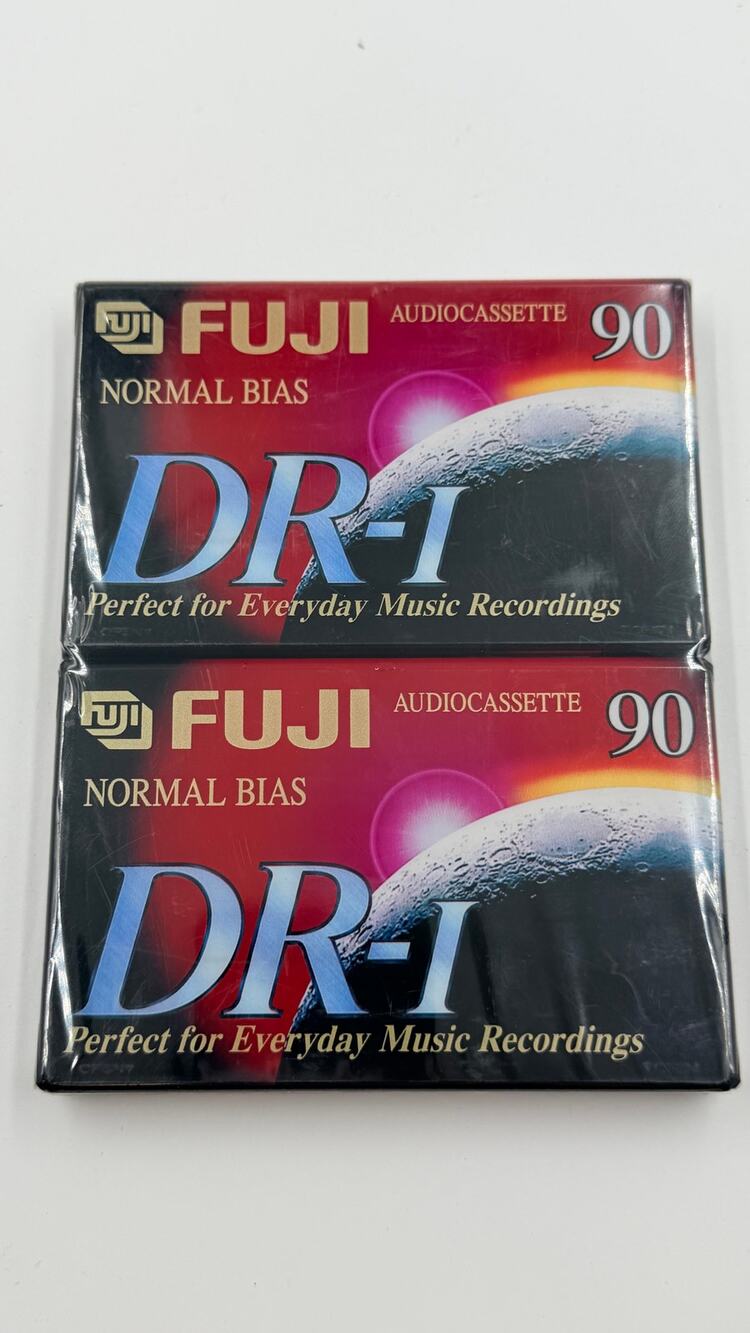 Fuji DR-I 90 Blank Audio Cassette Tapes 2 Pack New Sealed Normal Bias Type I